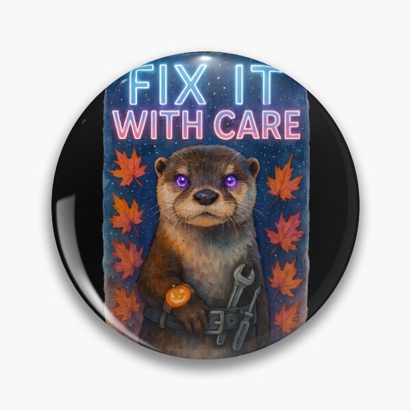 Item preview, Fix It With Care Otter Biomedical Technician Sticker | Funny Halloween BMET Gift designed and sold by ClinicalHubs.