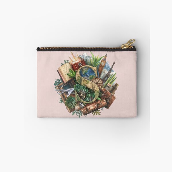 Item preview, Adventure Awaits – Vintage Travel Letter S Monogram | Wanderlust Globe & Airplane Design for Explorers and Dreamers designed and sold by AmenAlways.