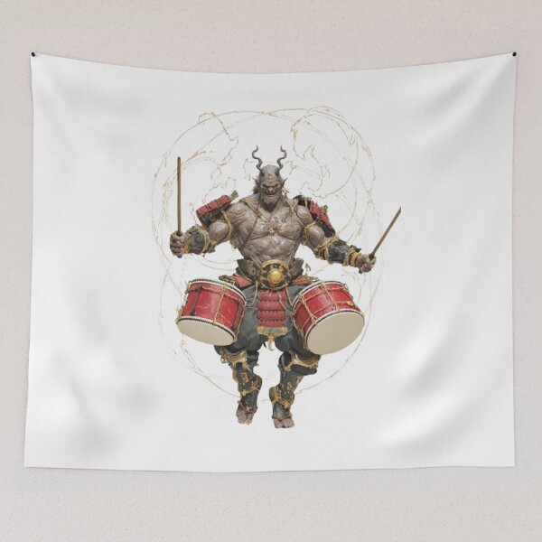 Item preview, Raijin – The Thunder Drummer of the Heavens designed and sold by AlexLineArt.