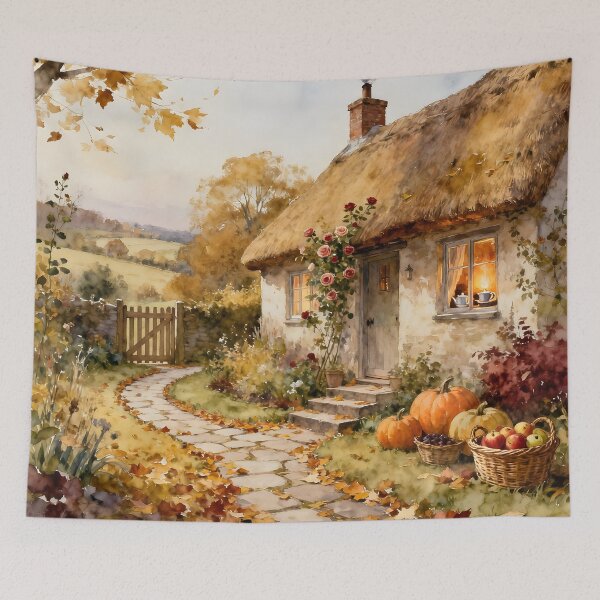 Item preview, Enchanted English Cottage and Magic Flowers Autumn designed and sold by SoniaSarkali.