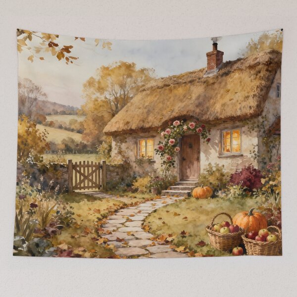 Item preview, Enchanted English Cottage and Magic Flowers Autumn designed and sold by SoniaSarkali.