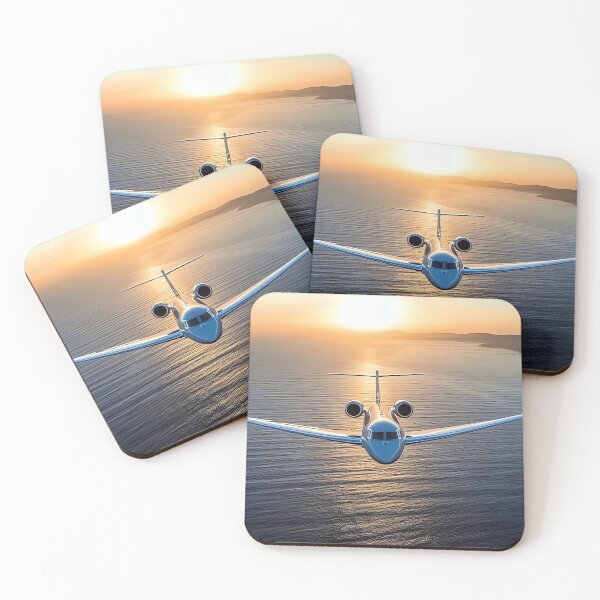 Item preview, Luxury Jet at Sunrise – Elegant Aircraft in Flight designed and sold by Artistic canvas store.
