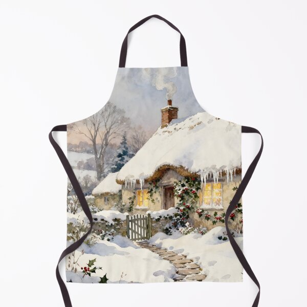 Item preview, Enchanted English Cottage and Magic Flowers Winter designed and sold by SoniaSarkali.