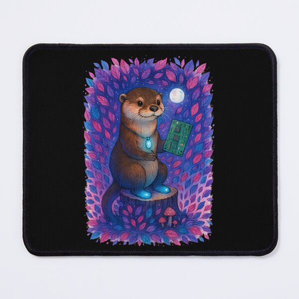 Item preview, Moonlit Circuit Otter Biomedical Equipment Tech Art Print | Whimsical BMET Halloween Decor designed and sold by ClinicalHubs.