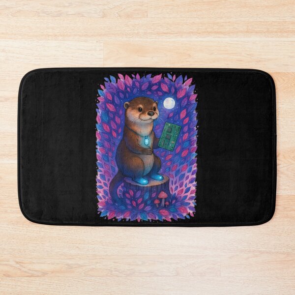 Item preview, Moonlit Circuit Otter Biomedical Equipment Tech Art Print | Whimsical BMET Halloween Decor designed and sold by ClinicalHubs.
