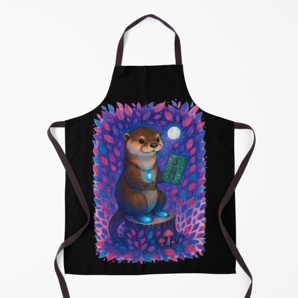 Item preview, Moonlit Circuit Otter Biomedical Equipment Tech Art Print | Whimsical BMET Halloween Decor designed and sold by ClinicalHubs.