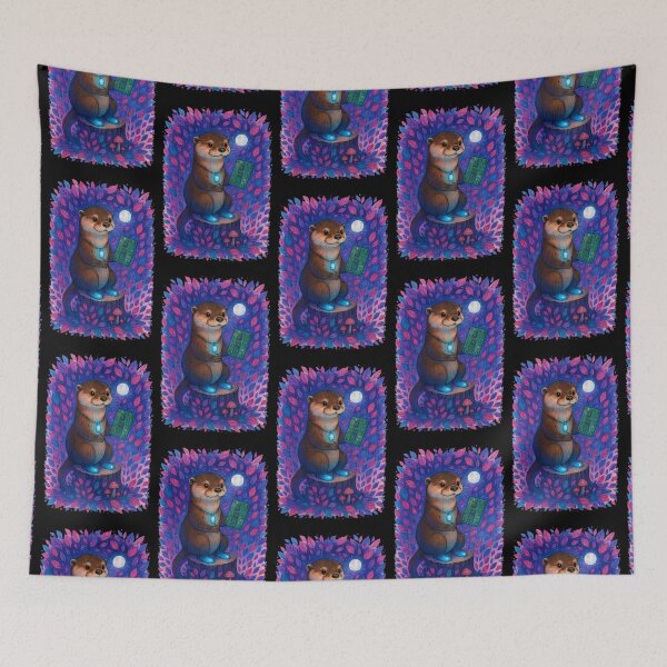 Item preview, Moonlit Circuit Otter Biomedical Equipment Tech Art Print | Whimsical BMET Halloween Decor designed and sold by ClinicalHubs.