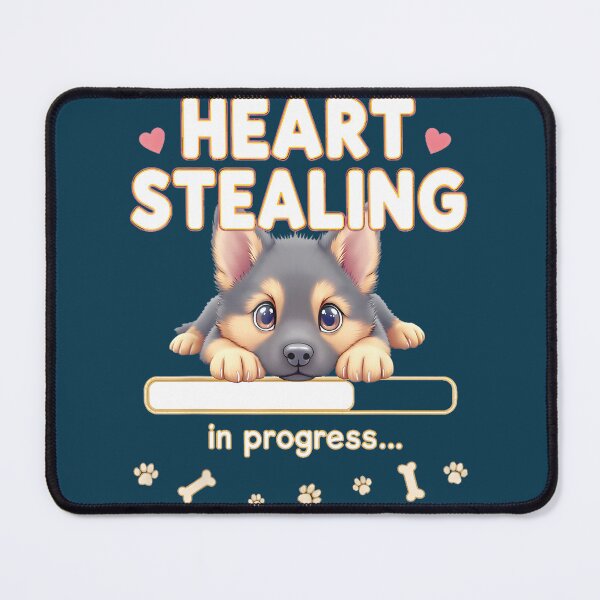 Item preview, Heart Stealing German Shepherd Puppy Loading Bar Cute Dog By Merch, Limited Edition, Perfect Gift F designed and sold by Timothy Long.