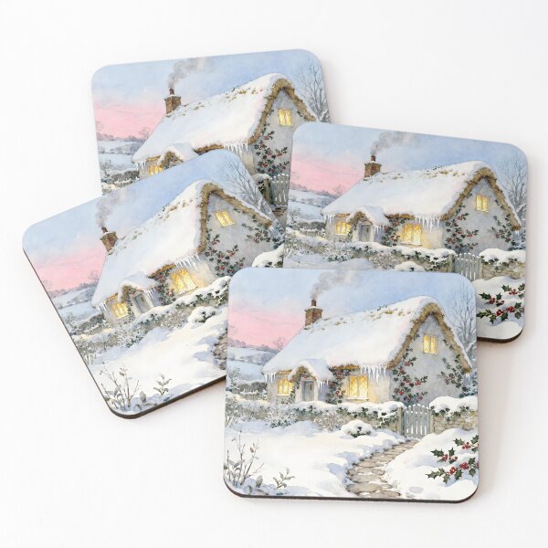 Item preview, Enchanted English Cottage and Magic Flowers Winter designed and sold by SoniaSarkali.