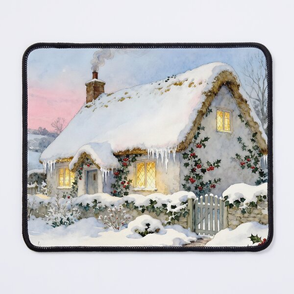 Item preview, Enchanted English Cottage and Magic Flowers Winter designed and sold by SoniaSarkali.