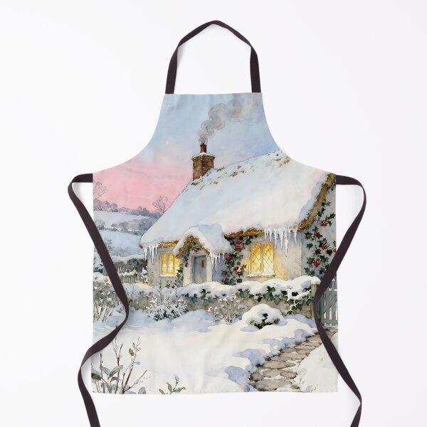 Item preview, Enchanted English Cottage and Magic Flowers Winter designed and sold by SoniaSarkali.