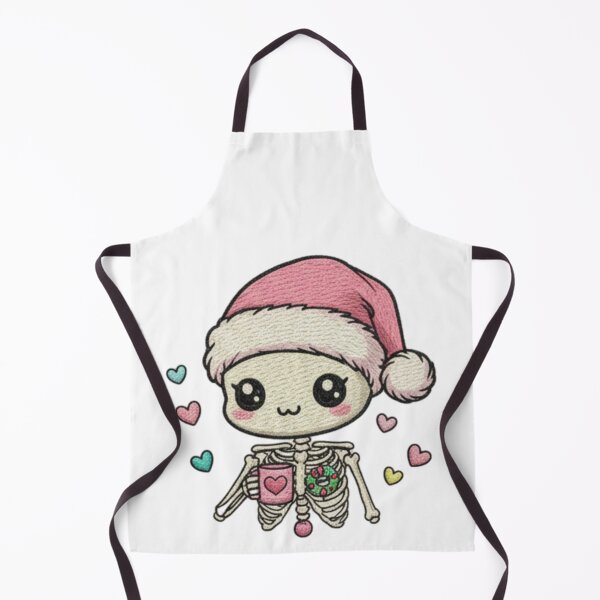 Item preview, Cute skeleton with santa hat kawaii christmas halloween crossover pastel design designed and sold by ArtDesignTp.