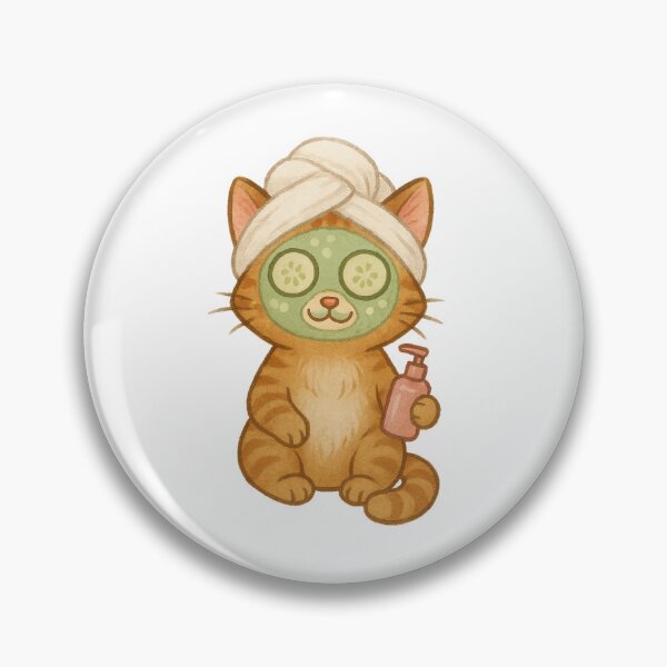 Item preview, Self-Care Cat | Kawaii Spa Day Kitten Sticker designed and sold by jamiemaher15.