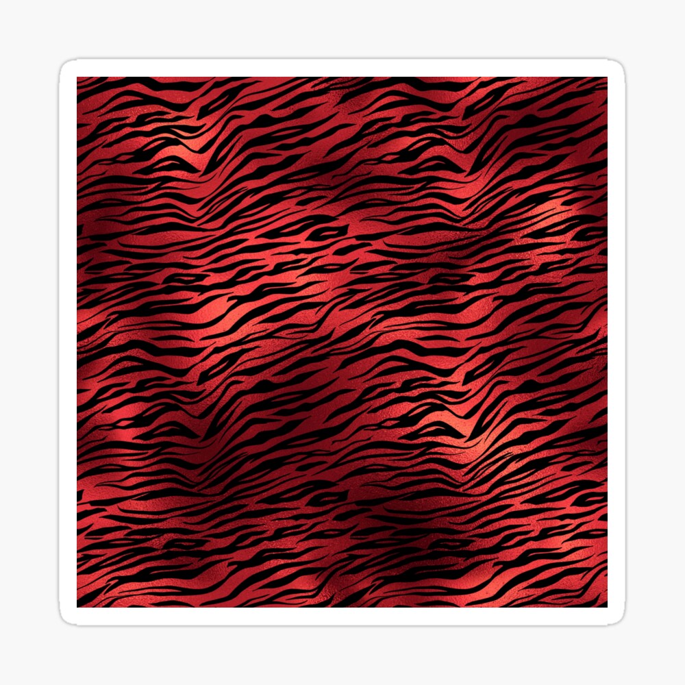 Red tiger hot sale print