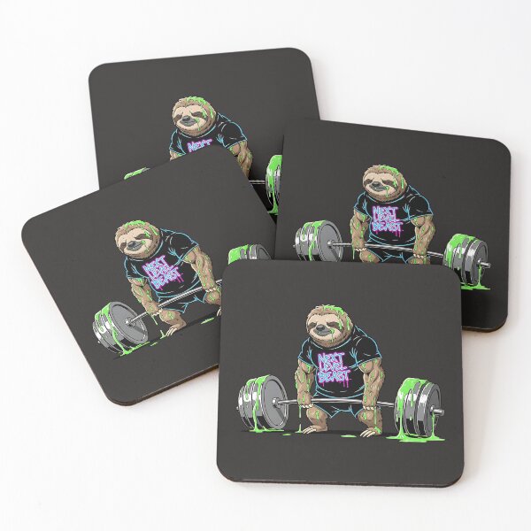 Item preview, Muscle Sloth Lifting Weights – Next Level Beast Gym Design designed and sold by AwesomeBeyondLimits.