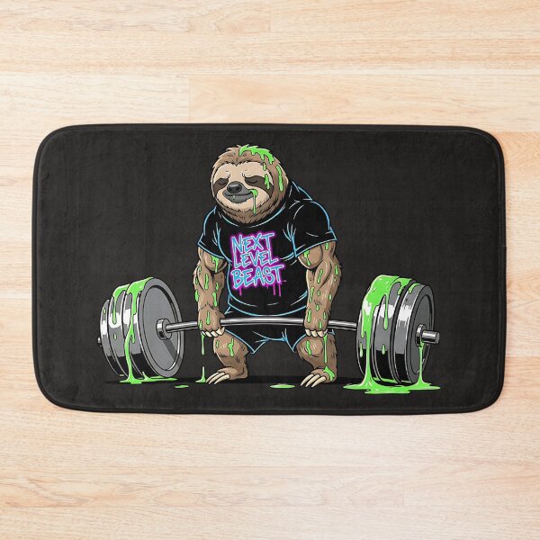 Item preview, Muscle Sloth Lifting Weights – Next Level Beast Gym Design designed and sold by AwesomeBeyondLimits.