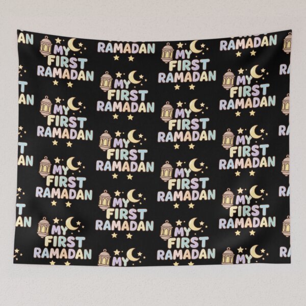 Item preview, My First Ramadan (V.10) – Pastel Islamic Lantern and Crescent Moon Design designed and sold by D-Islamic.