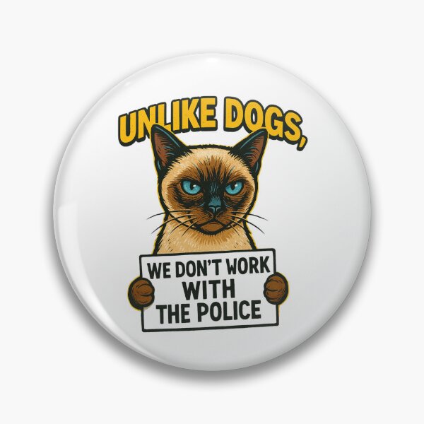 Item preview, Rebellious Cat Quote – “Unlike Dogs, We Don’t Work with the Cops” Sarcastic Tee designed and sold by SVALANART.