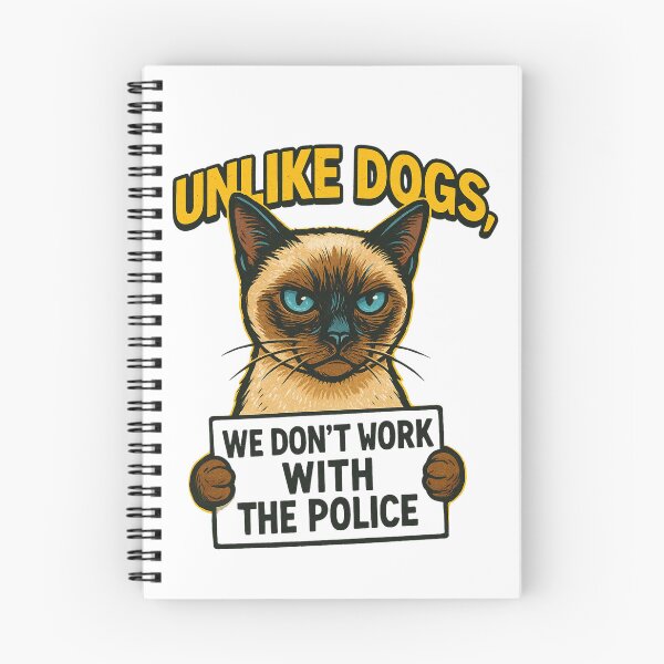 Item preview, Rebellious Cat Quote – “Unlike Dogs, We Don’t Work with the Cops” Sarcastic Tee designed and sold by SVALANART.
