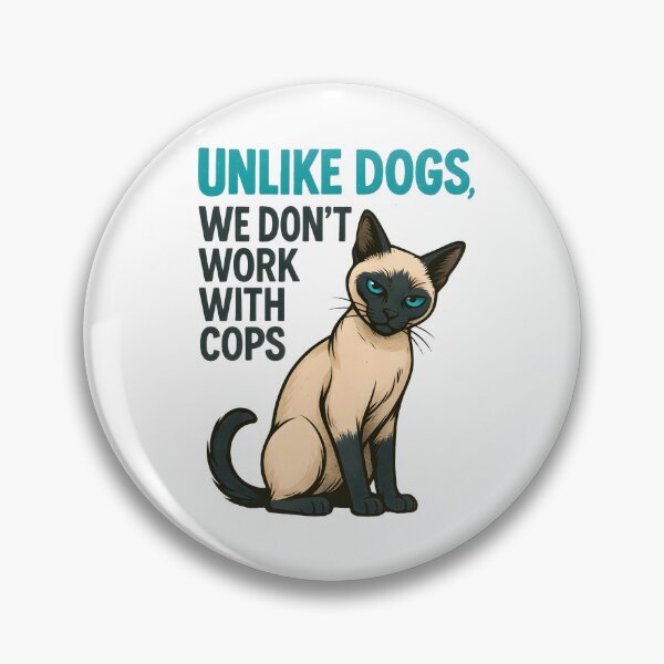 Item preview, Cat Lover Gift – “Unlike Dogs, We Don’t Work with the Cops” Funny Pet Quote Shirt designed and sold by SVALANART.