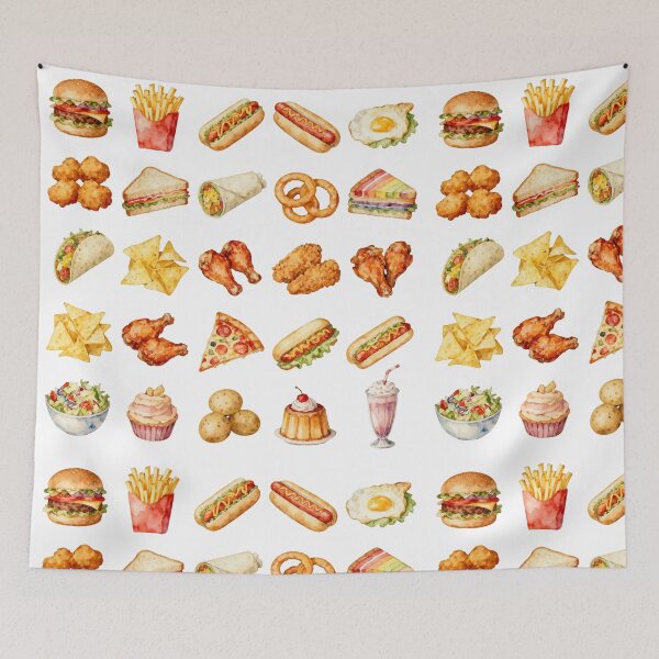 Item preview, Watercolor Fast Food Collection designed and sold by LuckCraftStudio.