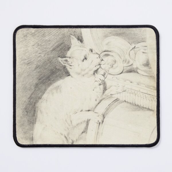 Item preview, Cat Licking Wax from a Candleholder designed and sold by felttipcat.