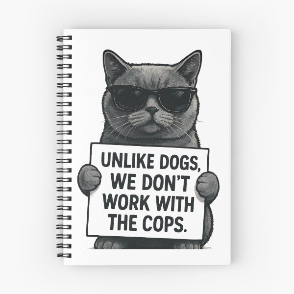 Item preview, Cool Cat Fashion – “Unlike Dogs, We Don’t Work with the Cops” Trendy T-Shirt designed and sold by SVALANART.