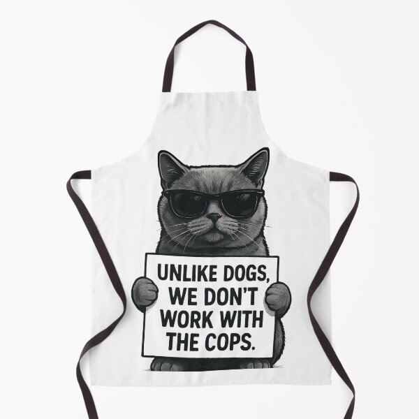 Item preview, Cool Cat Fashion – “Unlike Dogs, We Don’t Work with the Cops” Trendy T-Shirt designed and sold by SVALANART.