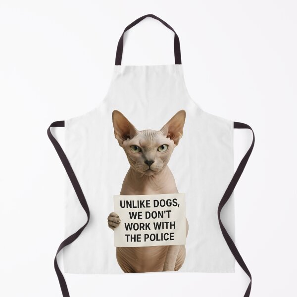 Item preview, Sphynx Cat Edition – “Unlike Dogs, We Don’t Work with the Cops” Funny Breed Shirt designed and sold by SVALANART.