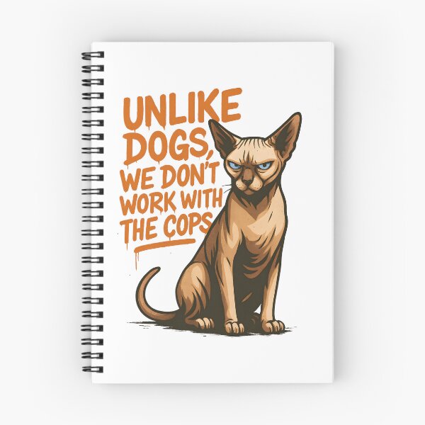 Item preview, Grumpy Cat Mood – “Unlike Dogs, We Don’t Work with the Cops” Funny Cat Attitude Shirt designed and sold by SVALANART.