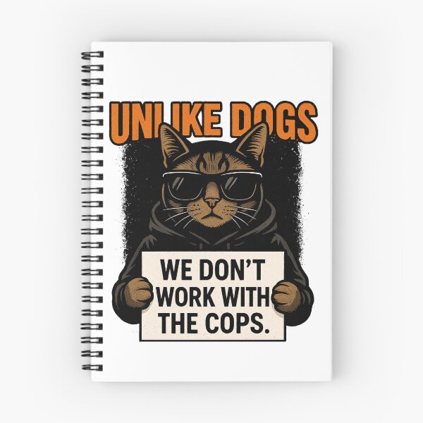 Item preview, Streetwise Cat – “Unlike Dogs, We Don’t Work with the Cops” Urban Cool T-Shirt designed and sold by SVALANART.