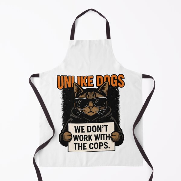 Item preview, Streetwise Cat – “Unlike Dogs, We Don’t Work with the Cops” Urban Cool T-Shirt designed and sold by SVALANART.
