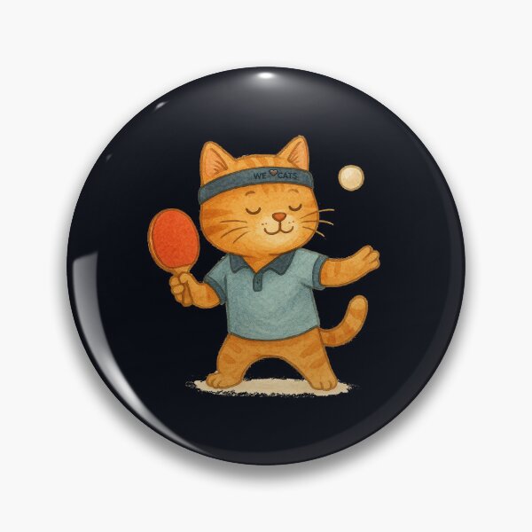 Item preview, Cute Table-Tennis (ping-pong) Cat Pro Player! Watercolor-style! ❤️❤️❤️ designed and sold by WeLoveCatss.