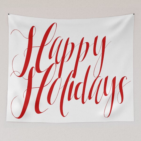 Item preview, Happy Holidays Red Script designed and sold by tshirtstylist.
