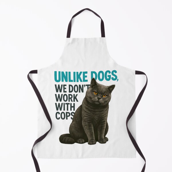 Item preview, Funny Cat Attitude – “Unlike Dogs, We Don’t Work with the Cops” Sarcastic Pet T-Shirt designed and sold by SVALANART.