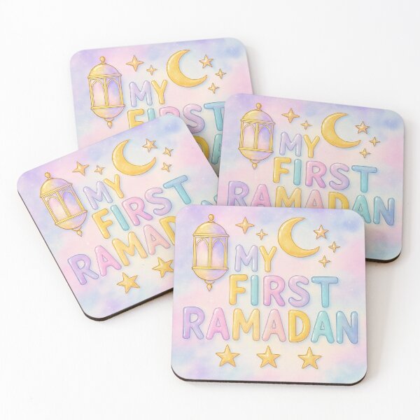 Item preview, My First Ramadan (V.12) – Pastel Islamic Lantern and Crescent Moon Design designed and sold by D-Islamic.