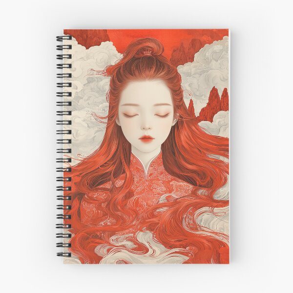 Aperçu de l'œuvre Femme rousse en tenue traditionnelle chinoise créée et vendue par davidonstudio.