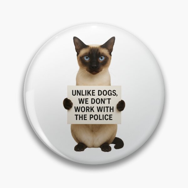 Item preview, Purrfessional Rebel – “Unlike Dogs, We Don’t Work with the Cops” Funny Cat Quote T-Shirt designed and sold by SVALANART.