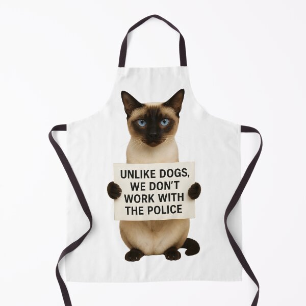 Item preview, Purrfessional Rebel – “Unlike Dogs, We Don’t Work with the Cops” Funny Cat Quote T-Shirt designed and sold by SVALANART.