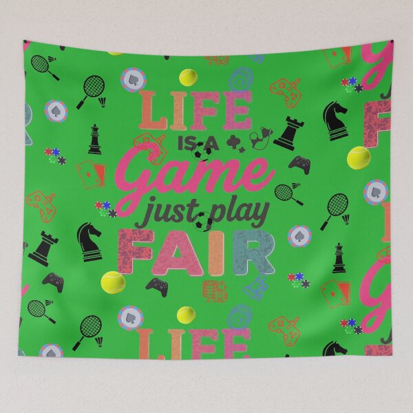 Item preview, Life is a game just play fair  designed and sold by Lunalayer Boutique .