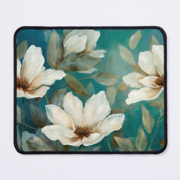 Item preview, Prominent Floral on Teal designed and sold by EdnaBee.