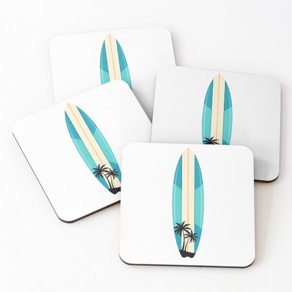 Item preview, Palm Duo Surfboard Blue designed and sold by Tropical art.