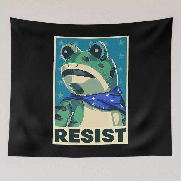 Item preview, RESIST Portland Frog Protest anti ICE Freedom Frog designed and sold by blackdogshop.