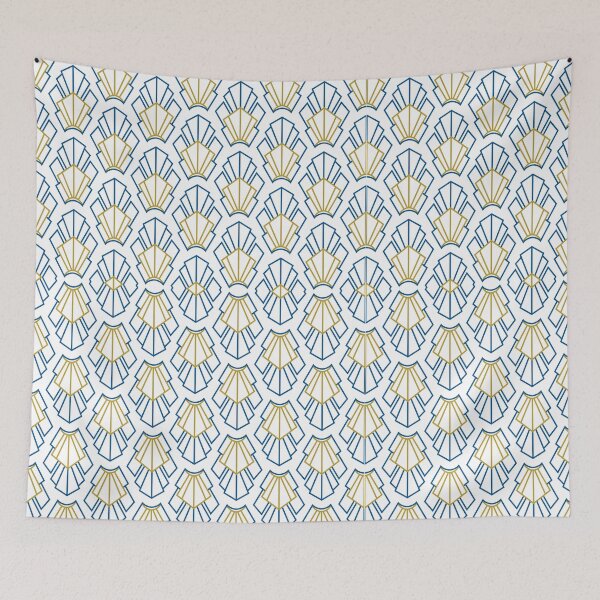 Item preview, Golden Art Deco Shell Pattern – Elegant Geometric Luxury Design designed and sold by Infinite drip.