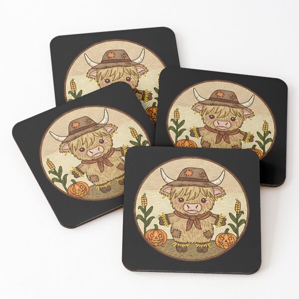Item preview, Cowgirl highland cow pumpkin patch autumn fall cozy cute country design designed and sold by ArtDesignTp.