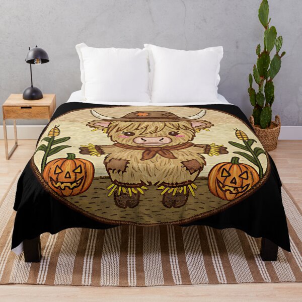 Item preview, Cowgirl highland cow pumpkin patch autumn fall cozy cute country design designed and sold by ArtDesignTp.