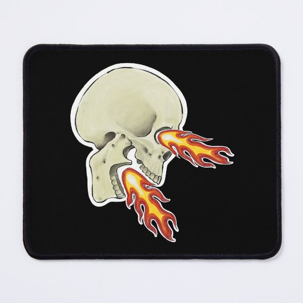 Item preview, Flaming Skull designed and sold by MetalTea.