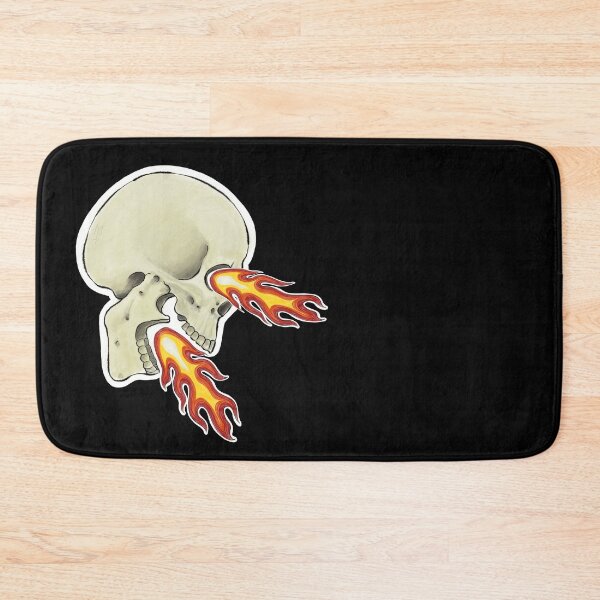 Item preview, Flaming Skull designed and sold by MetalTea.