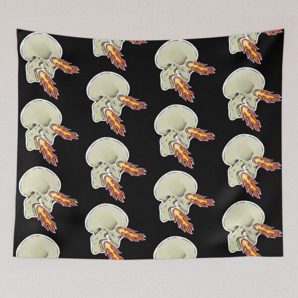 Item preview, Flaming Skull designed and sold by MetalTea.