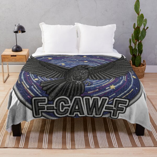 Item preview, F CAW F crow galaxy bird gothic halloween dark humor vintage emblem art designed and sold by ArtDesignTp.